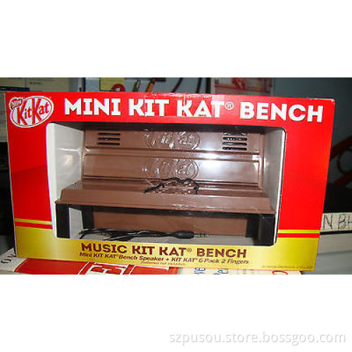 Kitkat speaker chocolate bench speaker ABS mould speaker Shenzhen sedex 4 pilliar factory